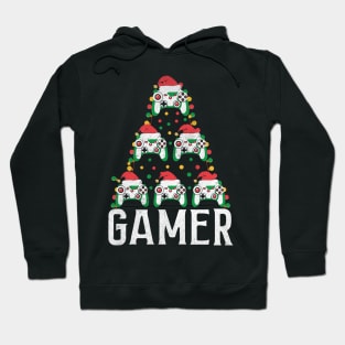 Game Controller Christmas Tree Gamer Christmas Ugly Sweater Video Gaming Xmas Pajama Hoodie